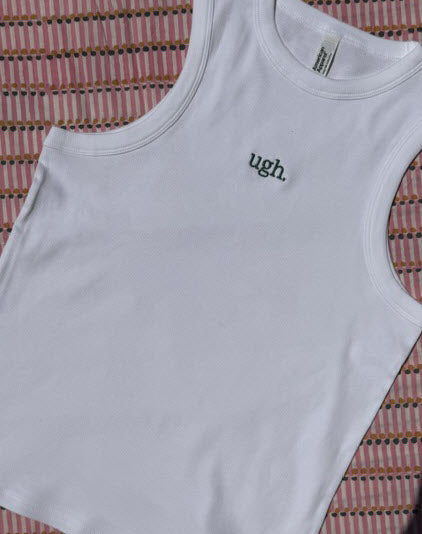 Ugh. Embroidered Tank