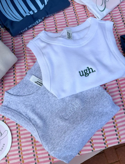 SNOB Embroidered Tank
