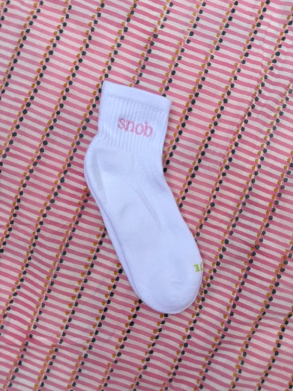 Snob Embroidered Socks