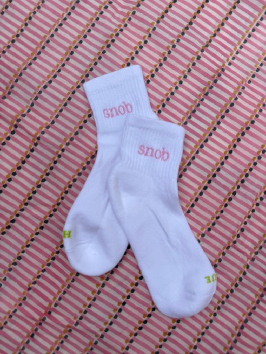Snob Embroidered Socks